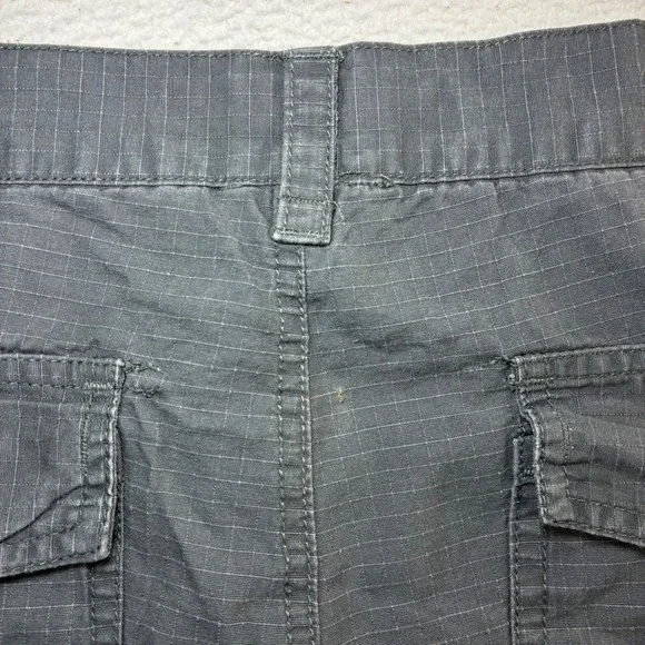 Y2K Southpole Baggy Cargo Shorts Men 34x13 Gray Ripstop Drawstring Utility Gorp - Picture 4 of 7